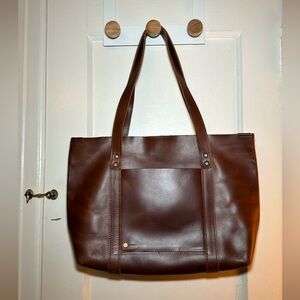 Rustico Hideout Leather Tote - a Classic in Beautiful Saddle Brown Leather